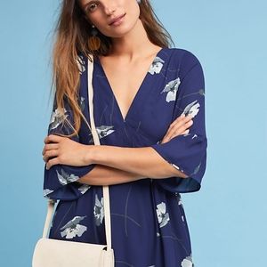 Anthropologie Paper Crown Navy Dress